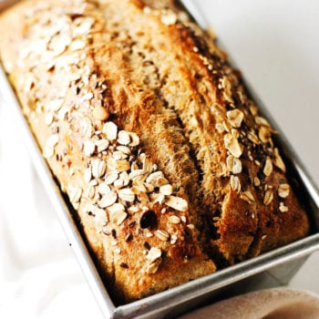 Easy Whole Wheat Grain Bread - Healthy, wholesome and SUPER fast to make. My favorite bread for toast and sandwich bread! I could eat this all day.