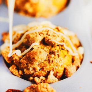 Fluffy Pumpkin Crumb Muffins - One of my favorite pumpkin recipes to make! Super flavorful, fluffy pumpkin muffins that are easy to make for any Holiday gathering! SOyummy. | asimplepalate.com