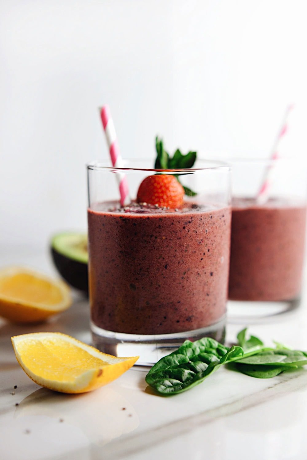 Creamy Avocado Berry Smoothie | A Simple Palate