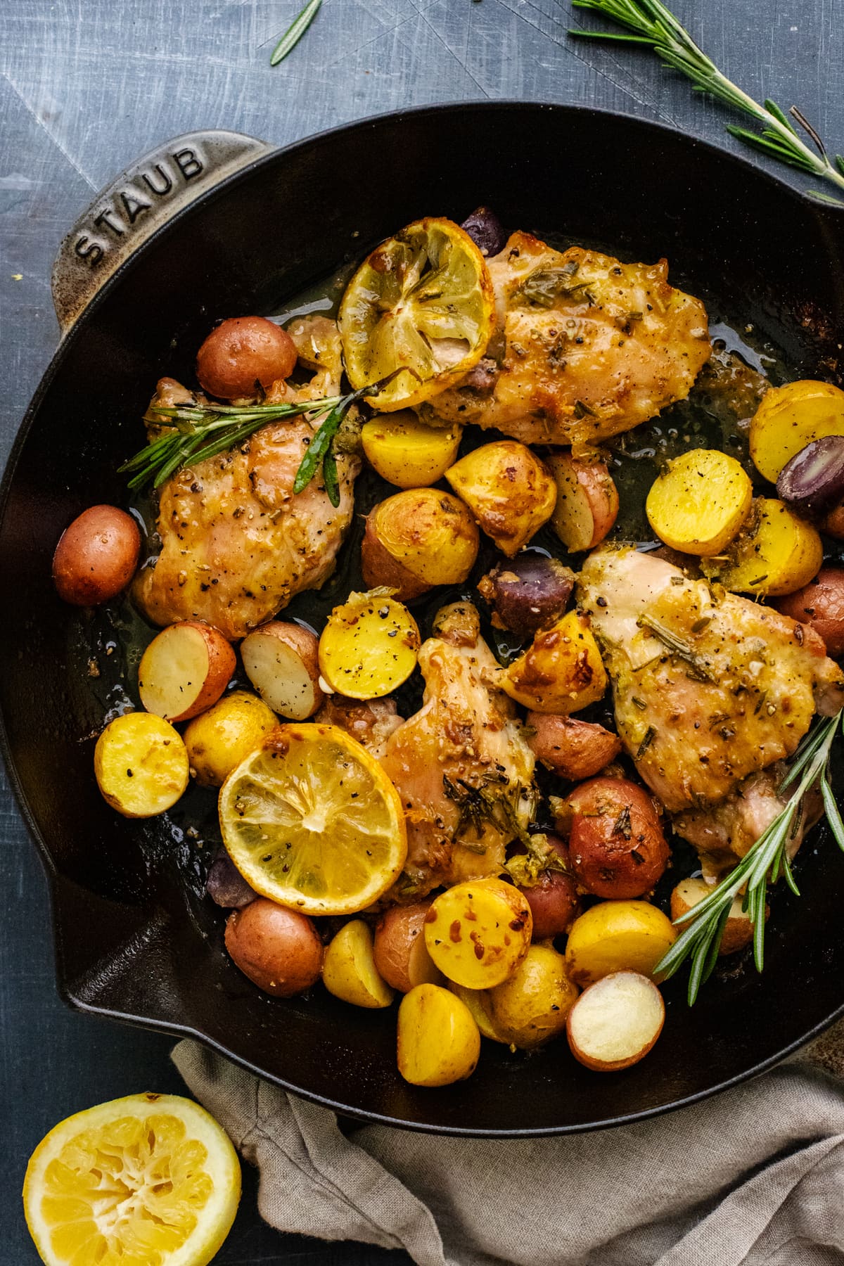 Roasted Lemon Rosemary Chicken with Potatoes | A Simple Palate