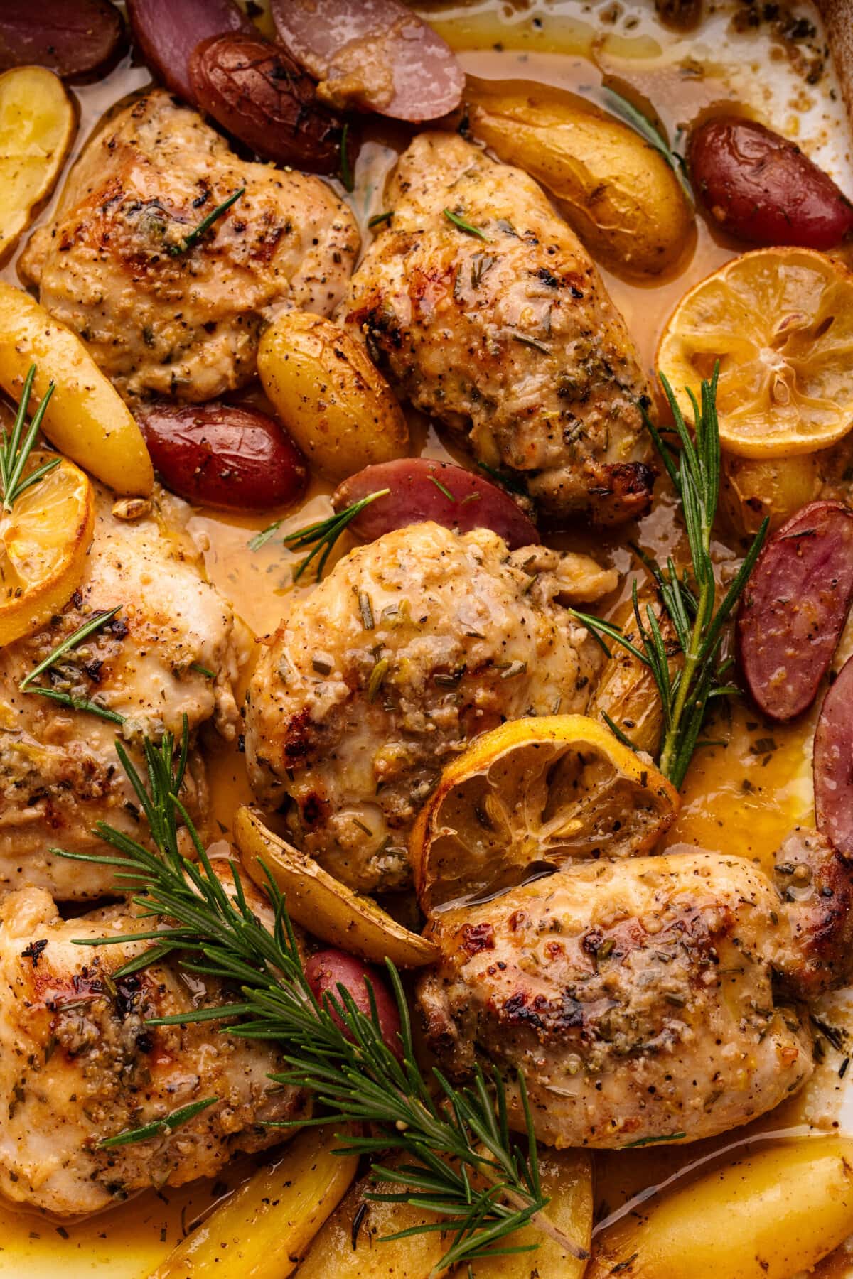 Lemon Rosemary Chicken Thighs with Potatoes