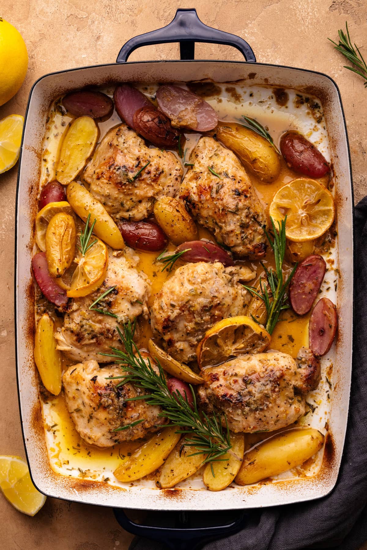 Lemon Rosemary Chicken Thighs with Potatoes A Simple Palate