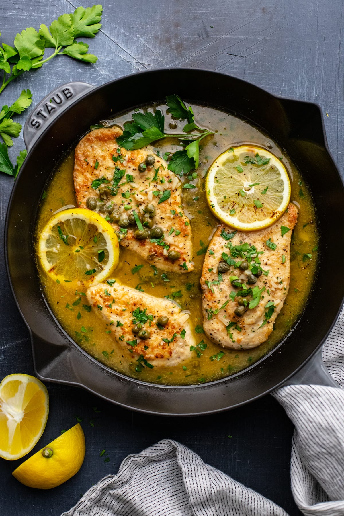 Chicken Piccata (Fried Chicken Cutlets With Lemon-Butter Pan Sauce