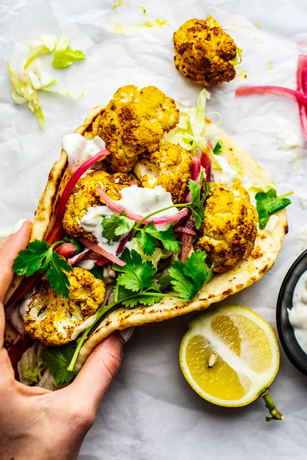 Cauliflower "Shawarma" Wrap A Simple Palate