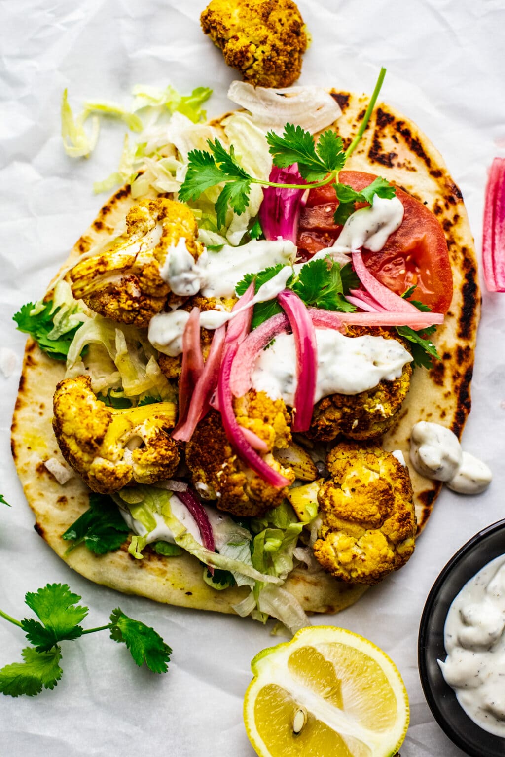 Cauliflower "Shawarma" Wrap A Simple Palate