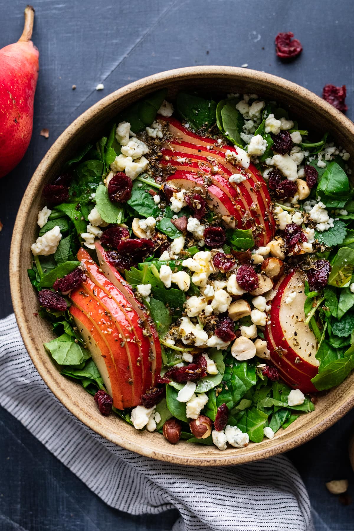 Pear Salad with Gorgonzola & Hazelnuts – A Simple Palate