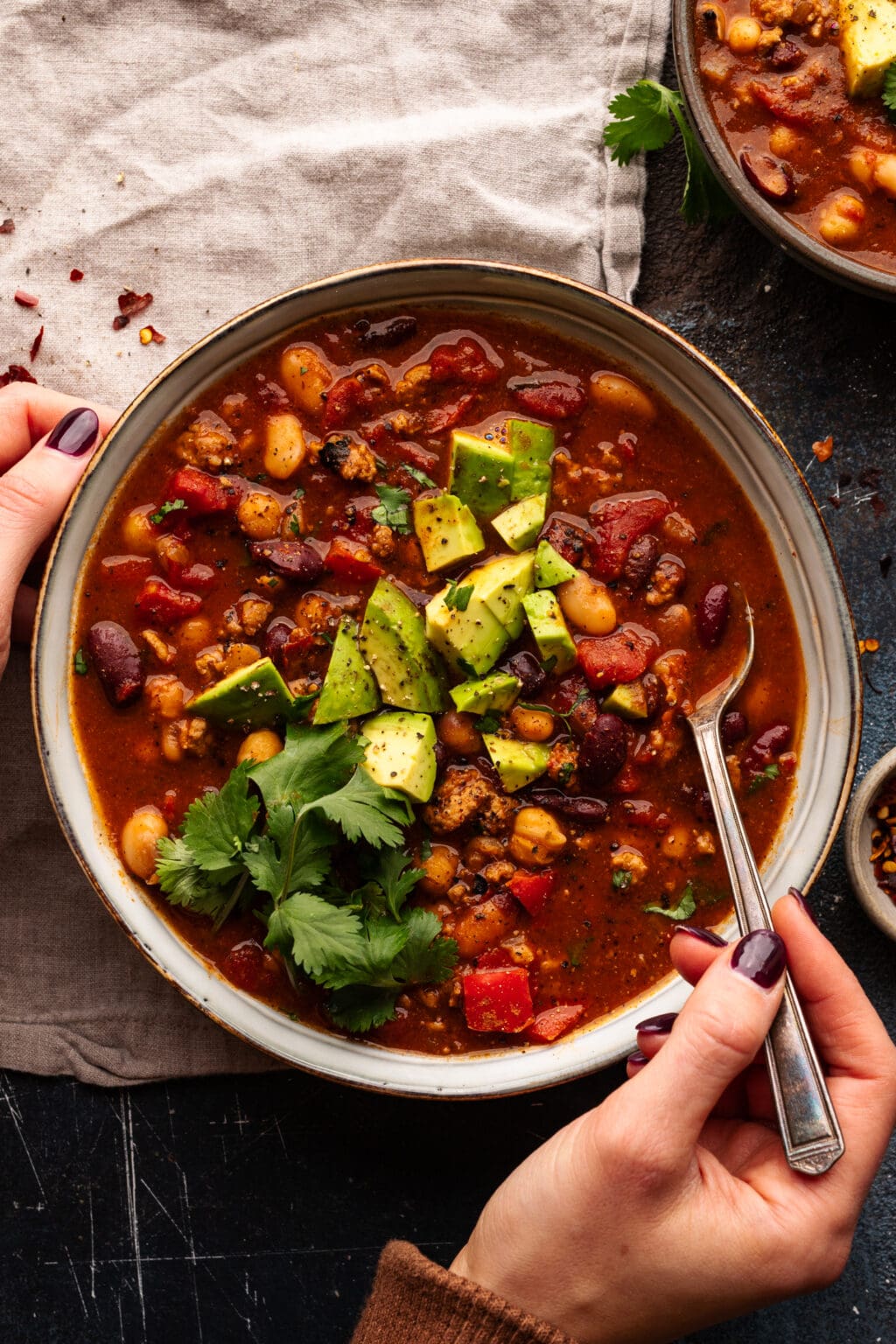 Three Bean Ground Turkey Chili A Simple Palate