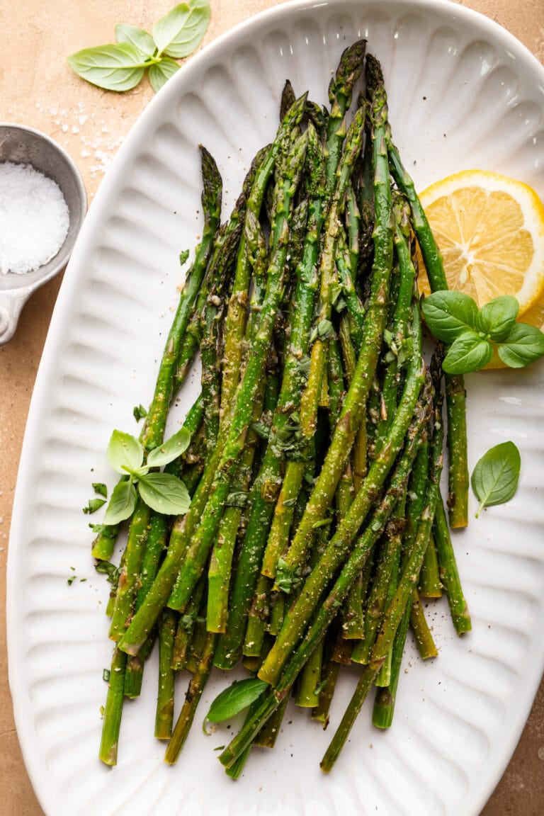 Roasted Lemon Asparagus with Fresh Basil A Simple Palate