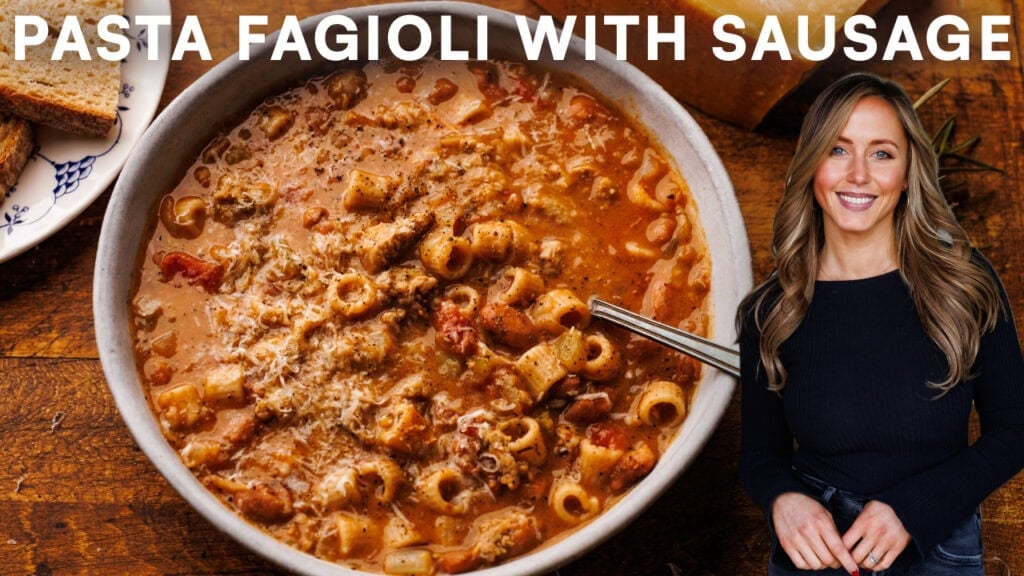 pasta fagioli with sausage video thumbnail